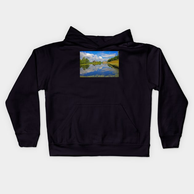Beautiful reflections at Chatsworth, Derbyshire Peak district Kids Hoodie by Itsgrimupnorth